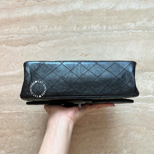 Vintage Chanel Small 2.55 Handbag - Black*Sliver