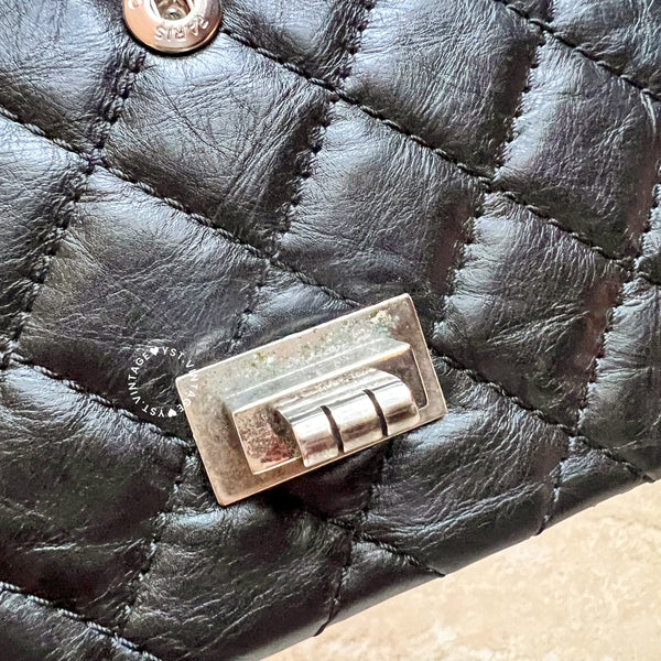Vintage Chanel Small 2.55 Handbag - Black*Sliver