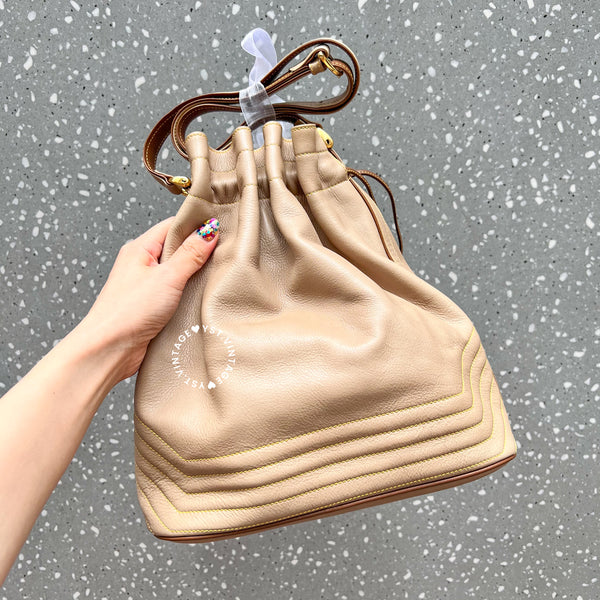 Vintage CELINE Bucket Bag - Milky Beige