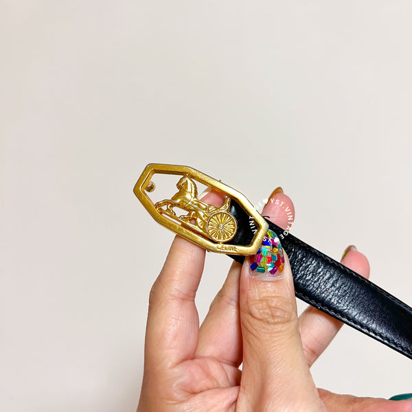 Vintage CELINE Sulky Belt - Black