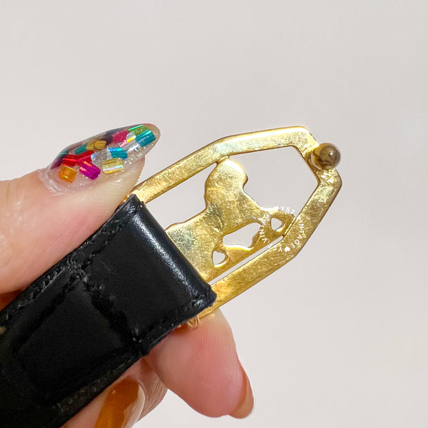 Vintage CELINE Sulky Belt - Black