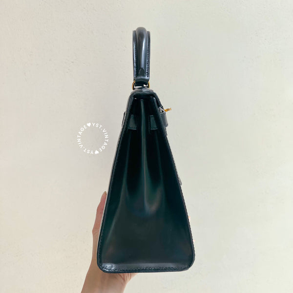 Vintage High-Class Kelly Bag - Black K28