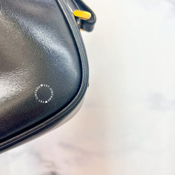 Vintage Gucci 1980s Crossbody Bag - Black