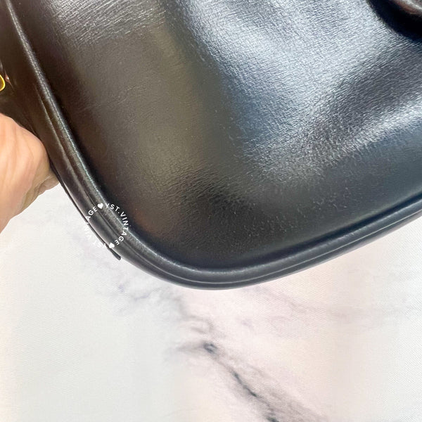 Vintage Gucci 1980s Crossbody Bag - Black