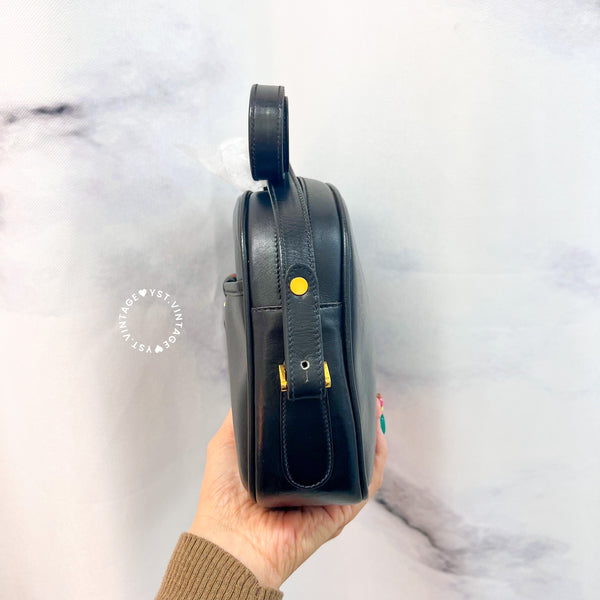 Vintage Gucci 1980s Crossbody Bag - Black