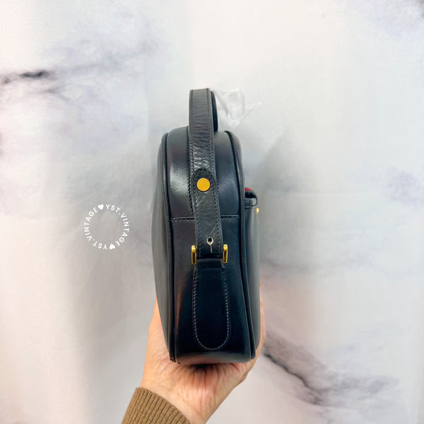 Vintage Gucci 1980s Crossbody Bag - Black