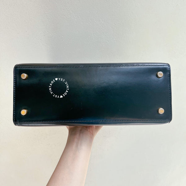 Vintage High-Class Kelly Bag - Black K28