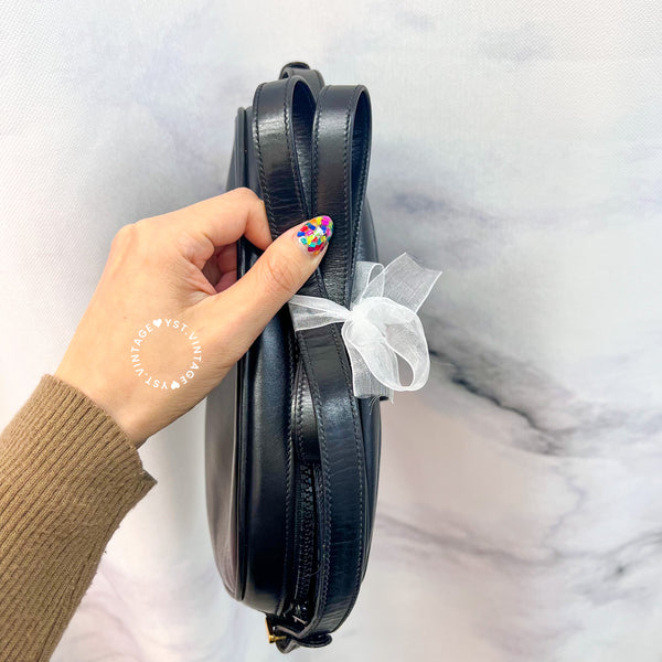 Vintage Gucci 1980s Crossbody Bag - Black