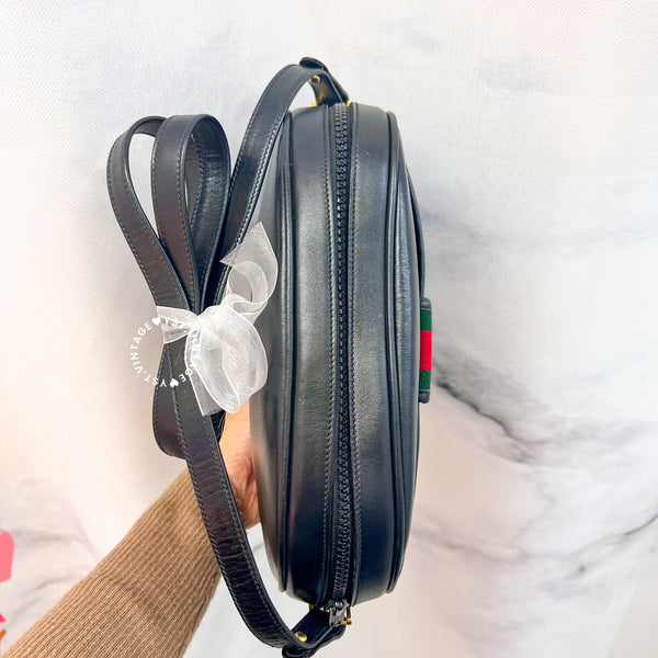 Vintage Gucci 1980s Crossbody Bag - Black