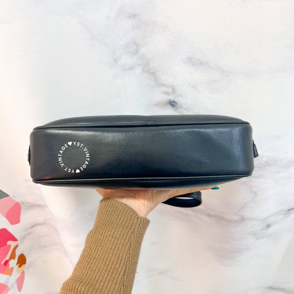 Vintage Gucci 1980s Crossbody Bag - Black