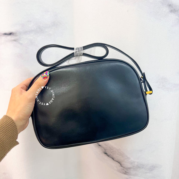 Vintage Gucci 1980s Crossbody Bag - Black