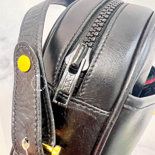 Vintage Gucci 1980s Crossbody Bag - Black