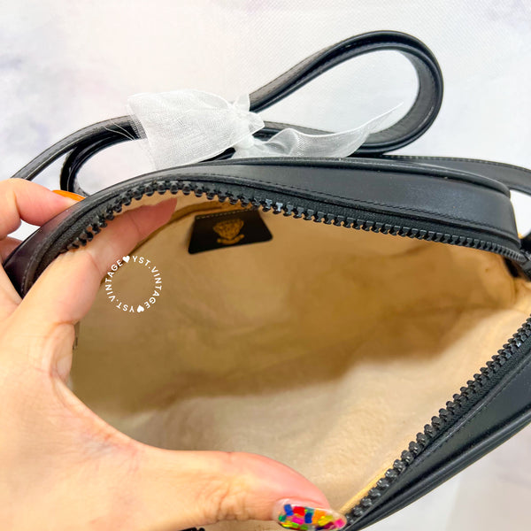 Vintage Gucci 1980s Crossbody Bag - Black