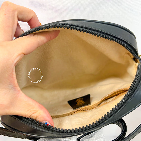 Vintage Gucci 1980s Crossbody Bag - Black