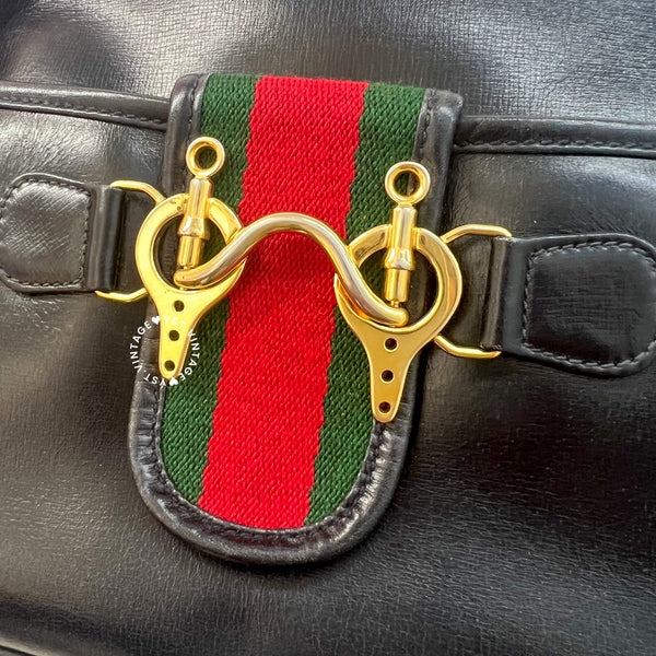 Vintage Gucci 1980s Crossbody Bag - Black