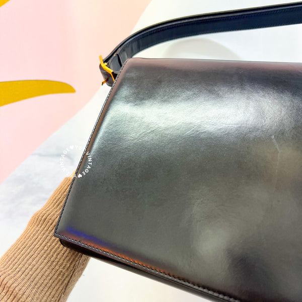 Vintage Givenchy 1980s Logo Shoulder/ Crossbody Bag - Black 002