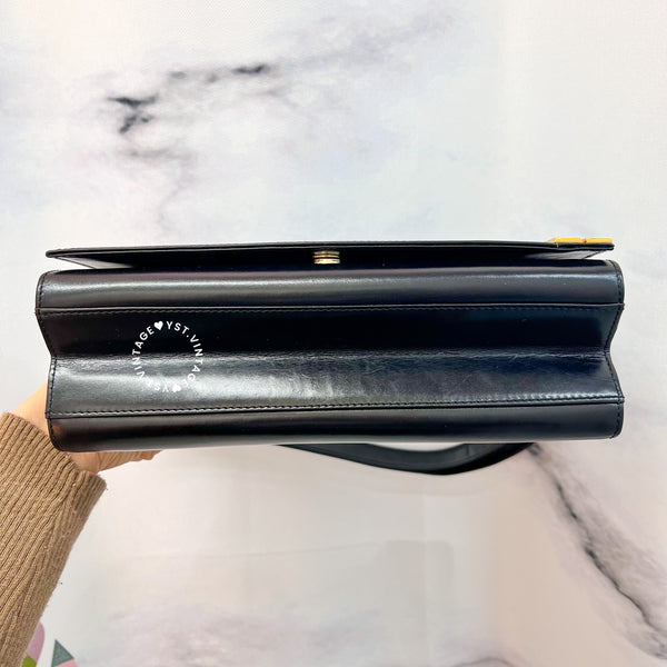 Vintage Givenchy 1980s Logo Shoulder/ Crossbody Bag - Black 002