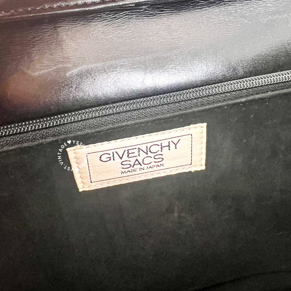 Vintage Givenchy 1980s Logo Shoulder/ Crossbody Bag - Black 002
