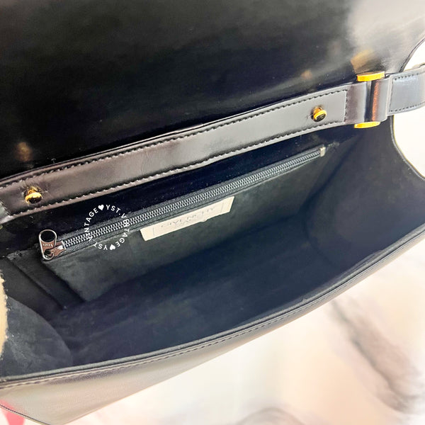 Vintage Givenchy 1980s Logo Shoulder/ Crossbody Bag - Black 002