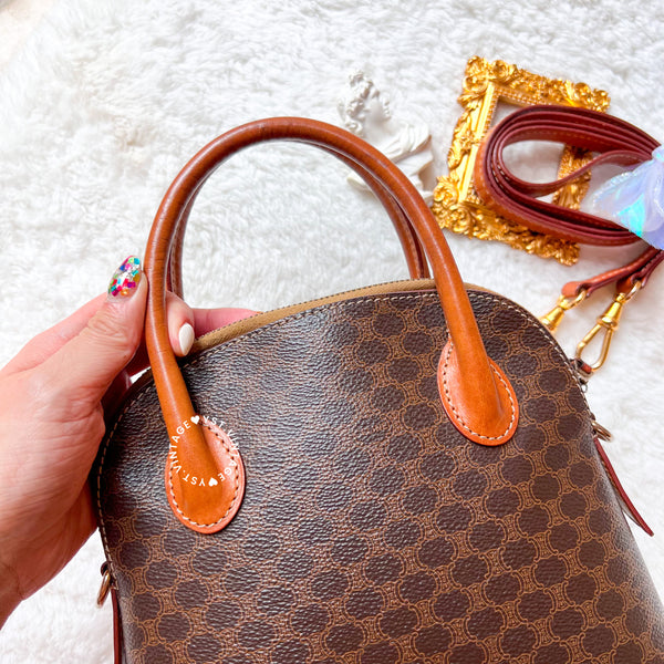 Vintage CELINE 1990s Macadam Mini Bolide - Brown