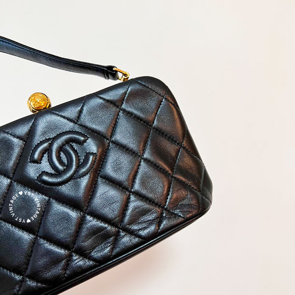 Vintage Chanel Mini Cocktail Handbag- Black