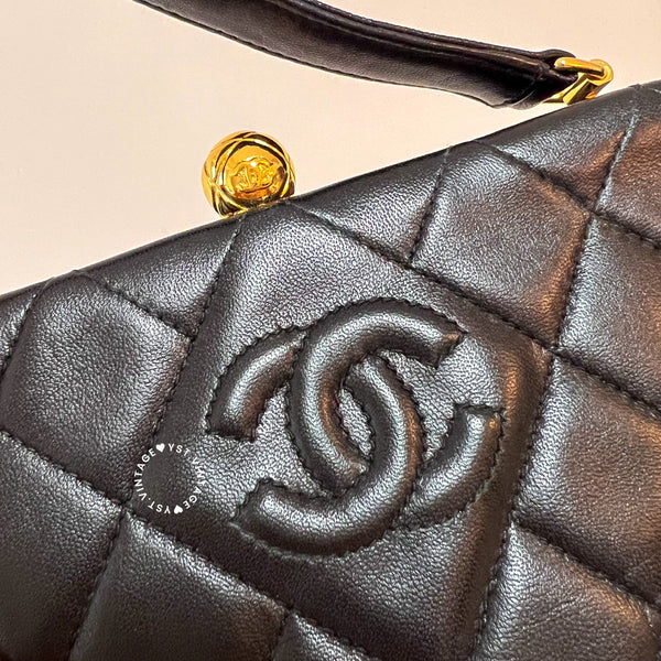 Vintage Chanel Mini Cocktail Handbag- Black