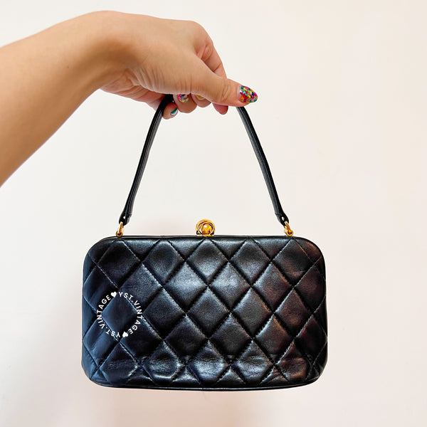 Vintage Chanel Mini Cocktail Handbag- Black