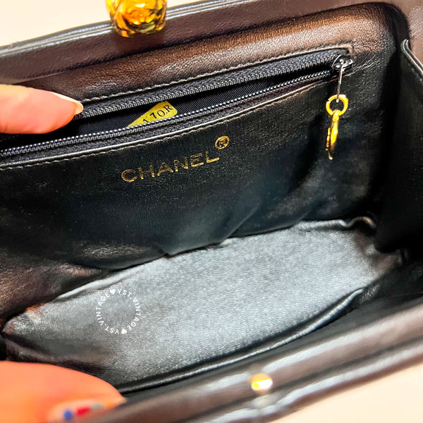 Vintage Chanel Mini Cocktail Handbag- Black