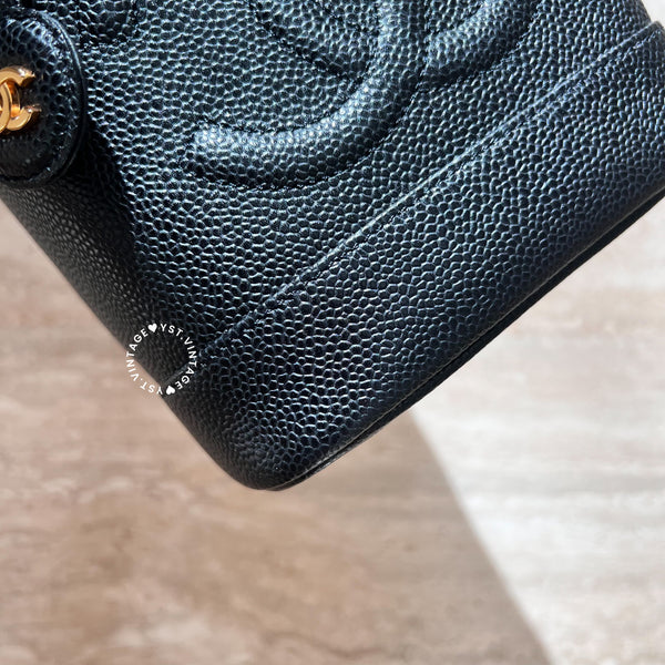 Vintage CHANEL Vertical Vanity Bag - Caviar Black 007