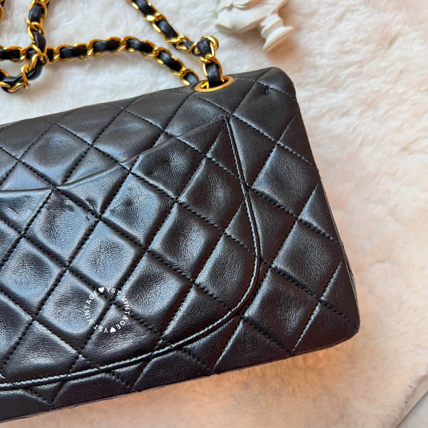 Vintage Chanel Small Classic Flap Bag CF23 - Black
