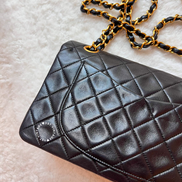 Vintage Chanel Small Classic Flap Bag CF23 - Black