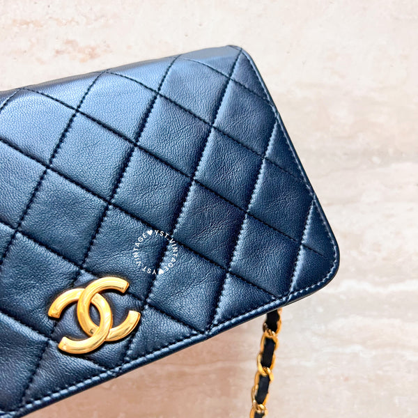 Vintage Chanel Mini Flap Push-Lock Bag - Black 002