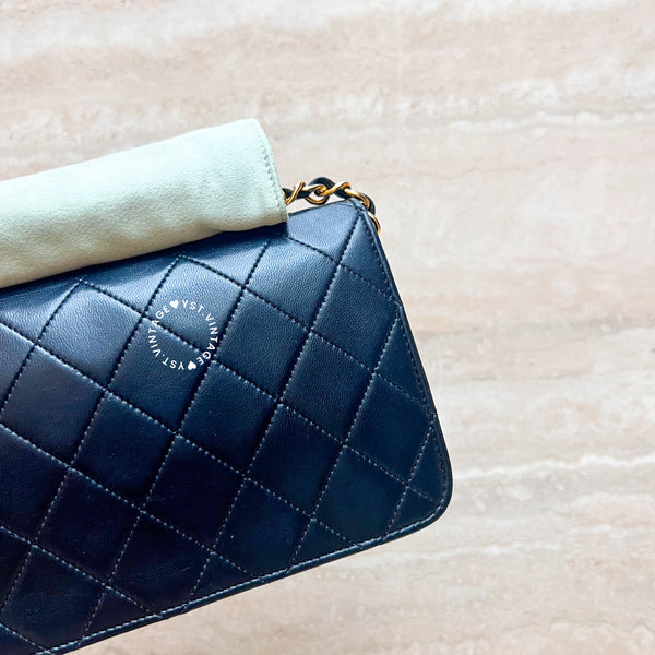 Vintage Chanel Mini Flap Push-Lock Bag - Black 002