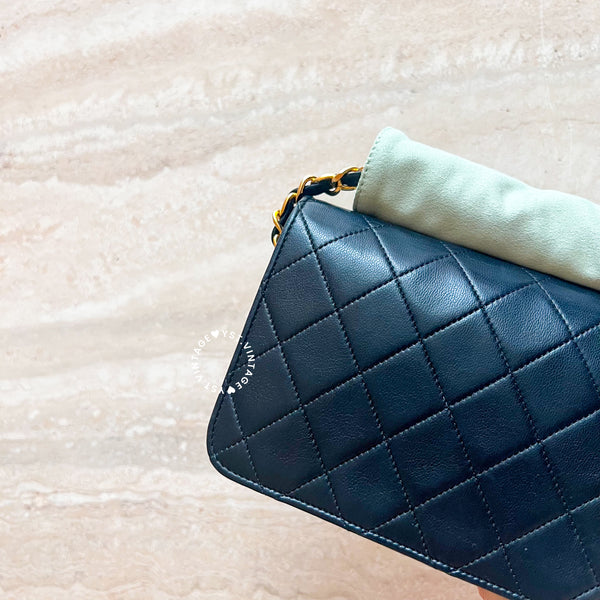 Vintage Chanel Mini Flap Push-Lock Bag - Black 002