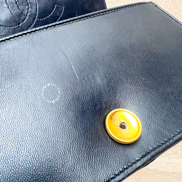 Vintage Chanel Mini Flap Push-Lock Bag - Black 002