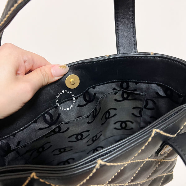 Vintage Chanel Vivian Tote Bag - Black 003