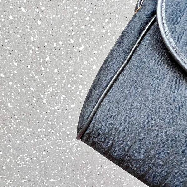 Vintage Dior Trotter Shoulder Bag - Black