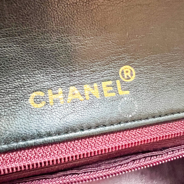 【11.11中古拍賣品】Vintage Chanel 23cm Turn-Lock Single Flap Bag - Black