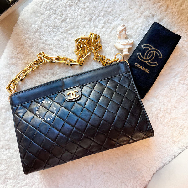 Vintage Chanel 1980's Clutch - Black