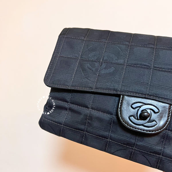 Vintage Chanel Coco Bar Classic Flap CF25 - Black 002
