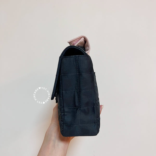 Vintage Chanel Coco Bar Classic Flap CF25 - Black 002