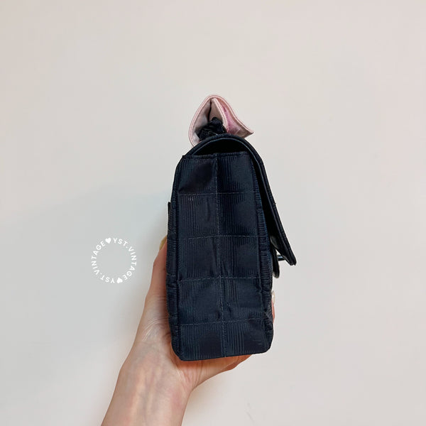 Vintage Chanel Coco Bar Classic Flap CF25 - Black 002