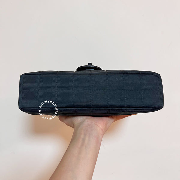Vintage Chanel Coco Bar Classic Flap CF25 - Black 002
