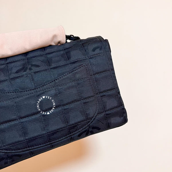 Vintage Chanel Coco Bar Classic Flap CF25 - Black 002