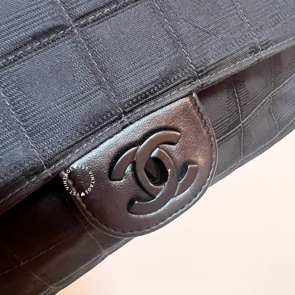 Vintage Chanel Coco Bar Classic Flap CF25 - Black 002