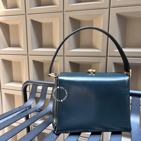 Vintage Gucci Box Handbag - Black
