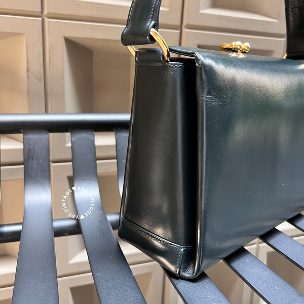 Vintage Gucci Box Handbag - Black