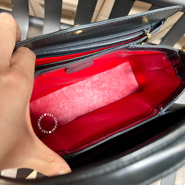 Vintage Gucci Box Handbag - Black