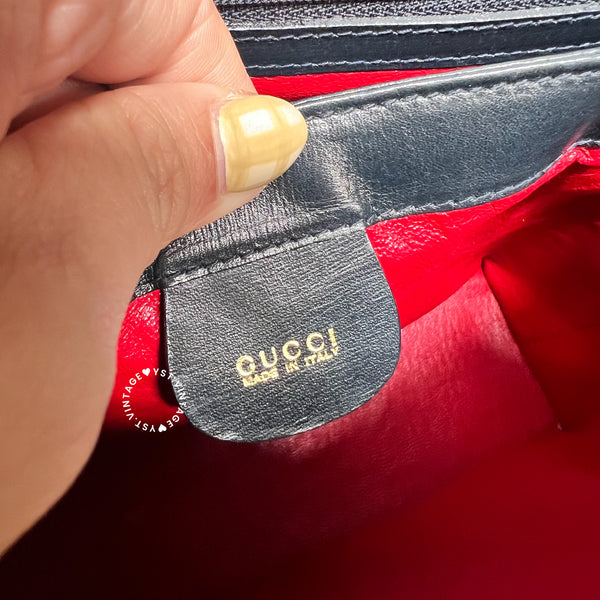 Vintage Gucci Box Handbag - Black