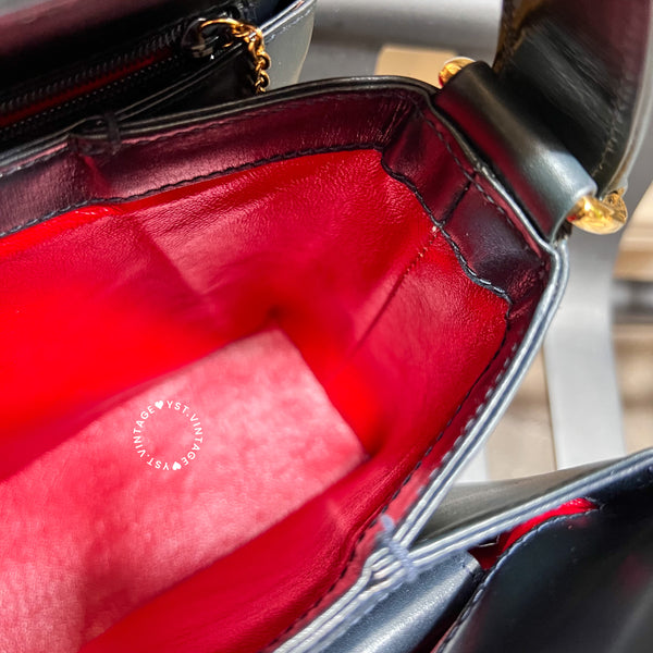 Vintage Gucci Box Handbag - Black